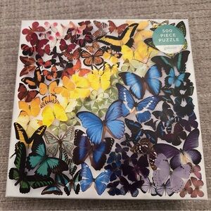 NIB GALISON 500 PIECE BUTTERFLIES PUZZLE RAINBOW PATTERN, BUTTERFLY PUZZLE